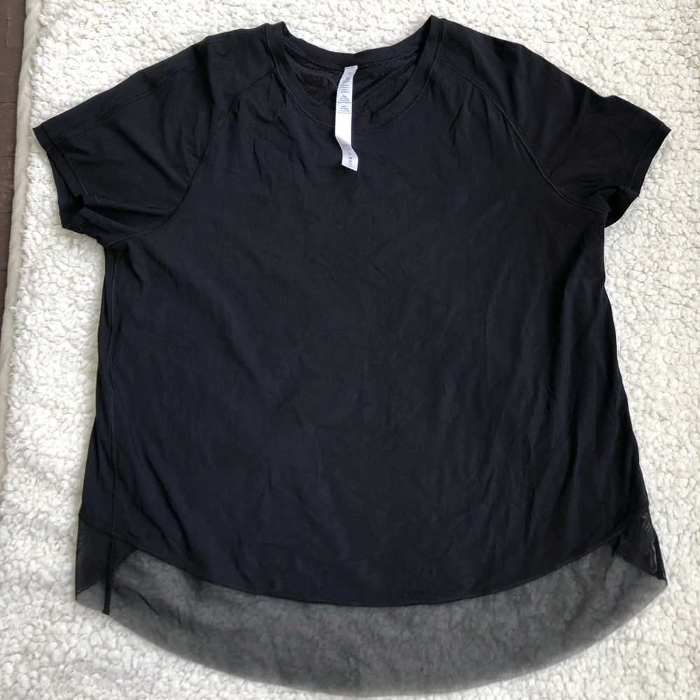Black Lululemon workout top, size 10.